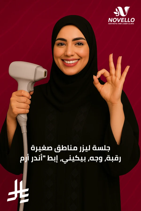 جلسة ليزر مناطق صغيرة (رقبة، وجه، بيكيني، إبط أندر أرم)